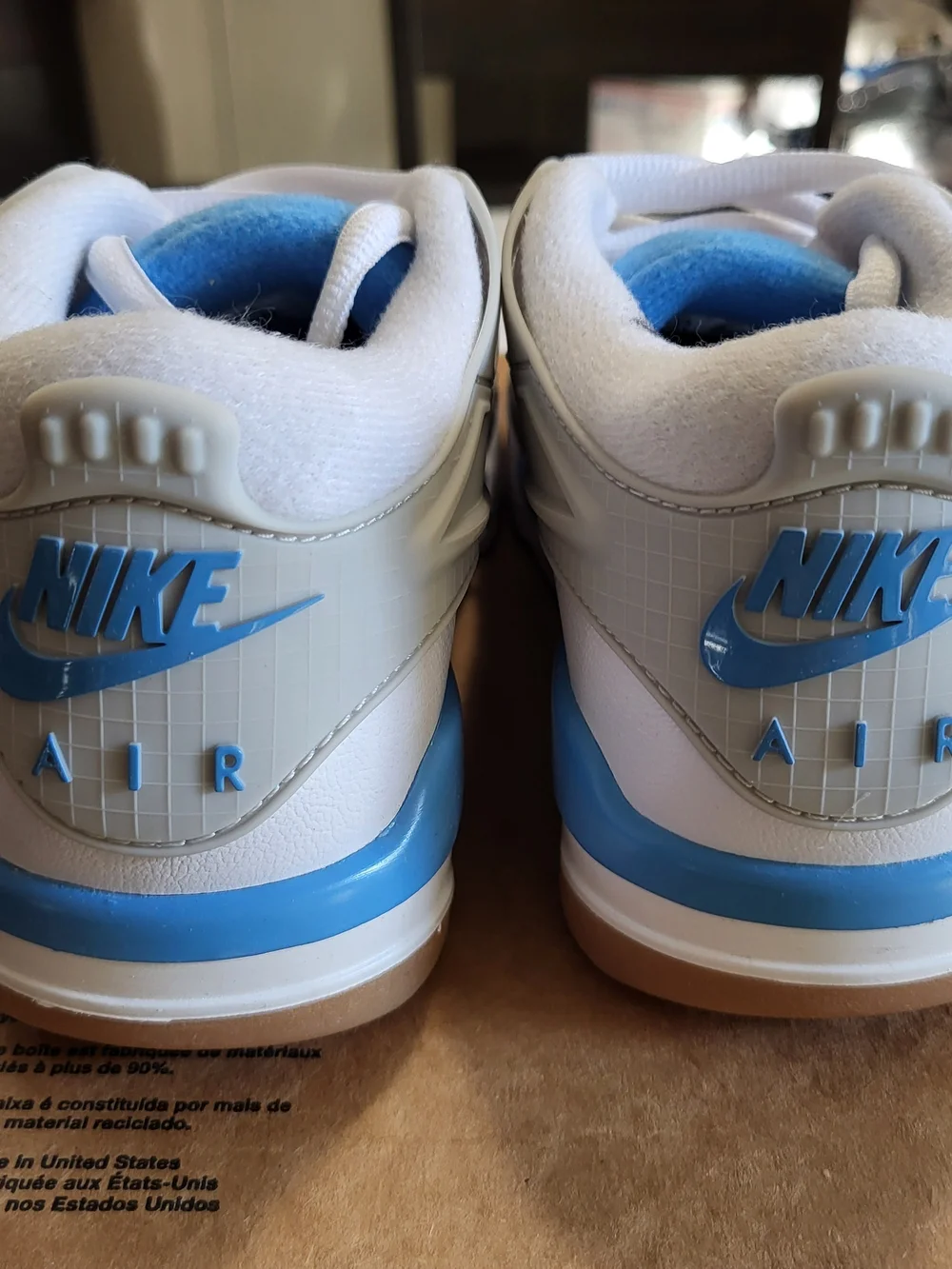 *NEW* Nike Air Jordan 4 RM White/Blue Size 5Y Women's 6.5